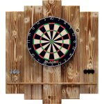 Asfasfq - wooden dartboard surround protection murale pour flchettes premium & support pour tablette ...