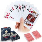 Asfasfq - wugauwor jeux de cartes en plastique, carte poker impermables, 2 decks, jeu de carte 54, playing ...