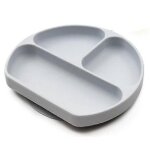 Assiette d'alimentation pour nourrissons en silicone de qualit alimentaire, divise en deux parties, ...