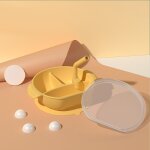 Assiettes et bols en silicone pour b�b�, de qualit� alimentaire, avec ventouse, vaisselle pour enfants ...