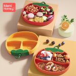 Assiettes a citrouille en silicone, vaisselle pour b�b�s, assiette pour enfants, bols d'alimentation ...