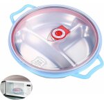 Assiettes compartiment plateau repas enfant 22cm assiette en acier inoxydable avec couvercle assiette ... Assiettes compartiment plateau repas enfant 22cm assiette en acier inoxydable avec couvercle assiette ...