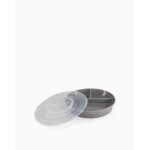 Assiette compartiment�e gris 6 mois + de twistshake