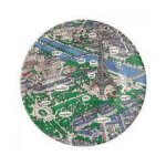 Assiette dessert tour eiffel vue du ciel