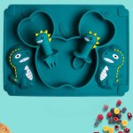 Assiette a dner en silicone pour bb, bol de nourriture complmentaire d'entranement pour nourrissons, ...