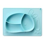 Assiette a d�ner en silicone en forme irr�guli�re, joli lapin, pour les f�tes dans le jardin