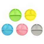 Assiettes divisées en silicone de qualité alimentaire pour bébé, avec fond a succion, pour auto - alimentation ... Assiettes divisées en silicone de qualité alimentaire pour bébé, avec fond a succion, pour auto - alimentation ...