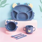 Assiettes pour enfants en bas age, ensemble de bols pour enfants, assiette de repas domestique, alimentation ...