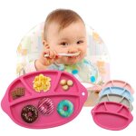 Assiette de r�cipient de nourriture pour b�b�, en silicone, napperon pour enfants, assiettes d'alimentation ...