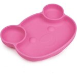 Assiette en silicone pour bb avec ventouse, facile a nettoyer, scurise, sans bpa, idale pour chaise ...