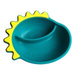 Assiette en silicone dinosaure pour bb, bol pour enfants pour le petit djeuner, service de table d'allaitem ...