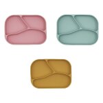 Assiette en silicone pour enfants, bol a aspiration sans bpa, alimentation pour b�b�, vaisselle, plats ...