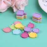 Assiette a steak miniature, echelle 4 pi�ces / ensemble 1 / 12, mod�le de plat pour d�cor de cuisine ...