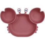 Assiette ventouse pour bb, assiette bebe silicone avec 3 compartiments, passe au lave - vaisselle et ...