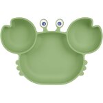 Assiette ventouse pour bb, assiette bebe silicone avec 3 compartiments, passe au lave - vaisselle et ...