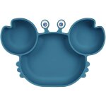 Assiette ventouse pour bb, assiette bebe silicone avec 3 compartiments, passe au lave - vaisselle et ...