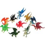 Assorted color and design mini dragon action figures (12)