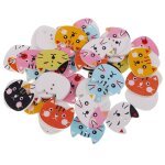 Assortiment de boutons en forme de chat, 50 pices, embellissements pour scrapbooking, bricolage pour ...