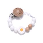 Attache - sucette en bois fait a la main pour bébé, silicone, rond, perlé, sangle, jouets, cadeaux - ... Attache - sucette en bois fait a la main pour bébé, silicone, rond, perlé, sangle, jouets, cadeaux - ...
