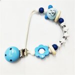 Attache sucette chane pour bb, en lettres, dessin anim mignon ours, jouets pour anneau de dentition, ...