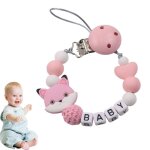 Attache - sucette de dentition souple et flexible, clips de perles de sucette, conception d'ours mignon, ...