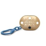 Attache sucette ethnic bleu fonc