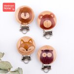 Attache - sucette en htre pour bb, 2 pices, sans bpa, anneau de dentition, diy, pendentif sucette, ...