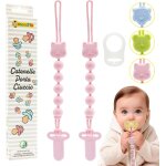 Attache sucette en silicone alimentaire - clip a fixer sans vis pour la scurit de vos enfants - lot ...