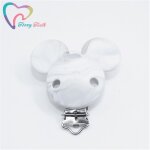 Attache - sucette en silicone pour bb, 10 pices, document, tte de souris ronde, clips tewindsor bricolage, ...