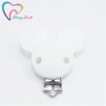 Attache - sucette en silicone pour bb, 10 pices, document, tte de souris ronde, clips tewindsor bricolage, ...