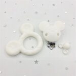 Attache - sucette en silicone pour bb, combinaison d'ours bricolage, collier molaire tewindsor, perles, ...