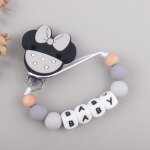 Attache - sucette en silicone pour bb, jouet de dentition, sucette, lettres joenglish, clips de souris, ...