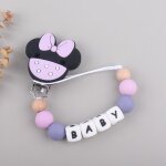 Attache - sucette en silicone pour bb, jouet de dentition, sucette, lettres joenglish, clips de souris, ...