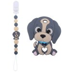 Attache - sucette en silicone pour bb, perles en forme de chien, cadeau pour - type leash and teether ...