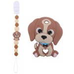 Attache - sucette en silicone pour bb, perles en forme de chien, cadeau pour - type leash and teether ...