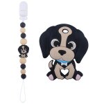 Attache - sucette en silicone pour bb, perles en forme de chien, cadeau pour - type leash and teether ...