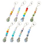 Attache - sucette en silicone ecologique bébé jouets de dentition chaîne de sucette p31b Attache - sucette en silicone ecologique bébé jouets de dentition chaîne de sucette p31b