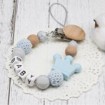 Attache - sucette en silicone avec nom pour bb, porte - souris jowith, cadeau de fte prchristophe, ...
