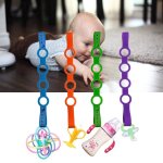 Attaches de sucette en silicone, sangles de scurit, bouteille, harnais de jouet pour poussettes, chariot ...