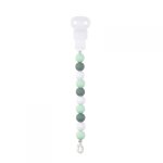 Attache sucette silicone vert et blanc - nattou Attache sucette silicone vert et blanc - nattou