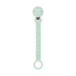 Attache sucette silicone vert menthe imprim - nattou