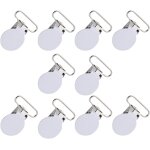 Attache - ttine, 10pcs attache - porte - jarretelles ronde en mtal attache - ttine pour bricolage ...