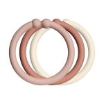Attaches t�tine anneaux loops blush / woodchuck / ivory - pack de 12 - bibs