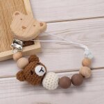 Attache - ttine anti - chute pour, ours de dessin mignon, accessoires pour enfants, meulage des dents, ...