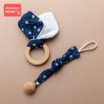 Attache - t�tine en bois pour b�b�, 2 pi�ces / ensemble, jouet, anneau de dentition, coton, lapin, bracelet ...