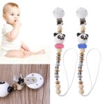 Attache - ttine en bois pour bb mignon, clip de sucette, perle de sucette, sangle de mamelon pour ...