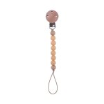Attache - tétine en silicone pour bébé, clip anti - chute avec perles - type deep skin tone Attache - tétine en silicone pour bébé, clip anti - chute avec perles - type deep skin tone