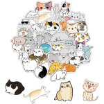 Autocollants animaux autocollants chat, 100 pices graffiti vinyle autocollants animaux stickers chat ...