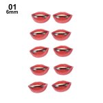 Autocollants de bouche en cristal de dessin anim�, 10 pi�ces, figurines de poup�e, d�calcomanies en argile, ...