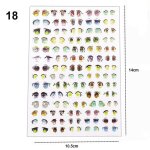 Autocollants color�s pour les yeux de poup�e, 1 feuille, mignon, en argile, orgue, jouets, d�calcomanies ...